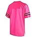 Pullonsy Hot Pink Men's Women's Football Jerseys for Adult V-Neck Practice Shirts University Mesh Game Tops Fitness Outfits Black Stripe-Pink Jersey,Men Size Large