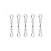 LGEGE Accessories for Wind Spinner, 5 PCS Smooth Spinning Dual Clip Swivels Wind Spinner Hangers Spiral Tails Twisters Wind Socks, for Spinning Windsocks, Kites, Flower Pots, Bird Feeders, Flags