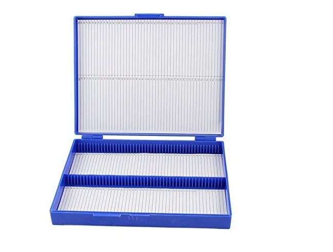 FZN Microscope Slide Box 100 Slide Plastic Box- (Pack of 1)