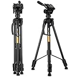 K&F Concept TL2023 Trípode Viaje Ligero para Cámara Réflex Canon Sony Nikon Fuji con Cabeza de Bola Placa de Liberación Rápida