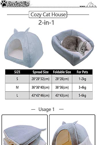 Cama para gatos inverno com conforto acolchoado para sono profundo, usada para produtos de casa de g