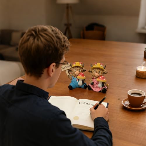 Mini figuras de vaca en resina: adornos duraderos para dar vida a tu hogar 3