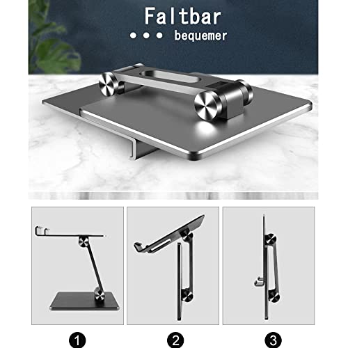 KABEWUS Suporte para iPad 2022 Suporte para tablet e computador, suporte dobrável de liga de alumíni