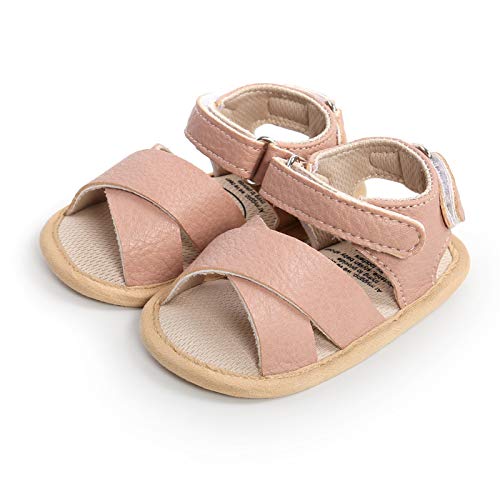 Image of RVROVIC Baby Boys Girls Sandals Premium Infant Summer Outdoor Shoes PU Lightweight Soft Anti-Slip Sole Toddler Prewalker