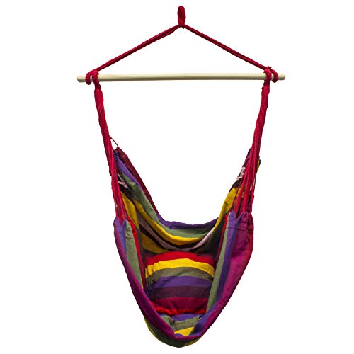 Sorbus Brazilian Hammock Chair Swing Seat For Any Indoor Or Outdoor Spaces, Multi-Color #TOP4