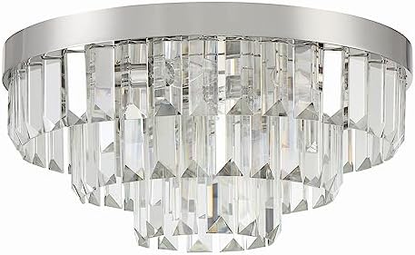Crystorama Hayes 8 Light Polished Nickel Flush Mount