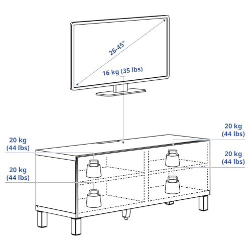 Banc TV ProTuning BESTÅ blanc et effet noyer la solution gain de place pour salons encombrés - 6