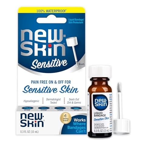 New-Skin Sensitive Skin Hypoallergenic Liquid Bandage for Minor Cuts and Scrapes, 0.3 Ounce (Packaging May Vary) Cover
