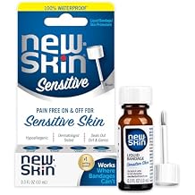 New-Skin Sensitive Skin Hypoallergenic Liquid Bandage, Liquid Water-Resistant Bandages for Minor Cuts and Scrapes, 0.3 Ounce Packaging May Vary