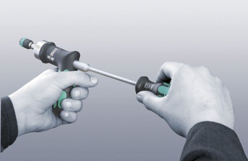 Wera 7400 Pistolet vor 05074717001 Kraftform Wkrętak dynamometryczny z zaprogramowanym momentem obrotowym 3,0-6,0 Nm z uchwytem szybkozaciskowym Rapidaptor