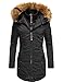 Produktbild Marikoo Damen Wintermantel Winterparka mit abnehmbarem Kunstfell Sanakoo Schwarz Gr. XXL