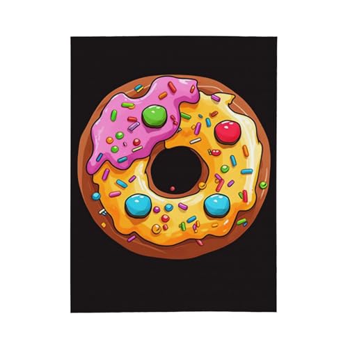 Couverture en flanelle de donut pour canapé et soirées cocooning devant la télé