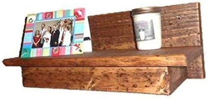 19" Wooden Wall Shelf Hidden Compartment