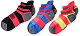 ASICS Youth Quick Lyte Cushion Low Cut Running Socks (3 Pack), Diva Pink,Youth Small