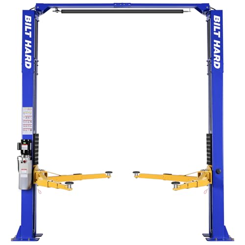 BILT HARD Two Post Car Lift 10000 LBS Capacity, 3HP 1PH Clearfloor Automotive Vehicle Lifts with Single Point Release, 4.5Ton 2 Post Overhead Auto Truck Tractor Lift 220V 60HZ