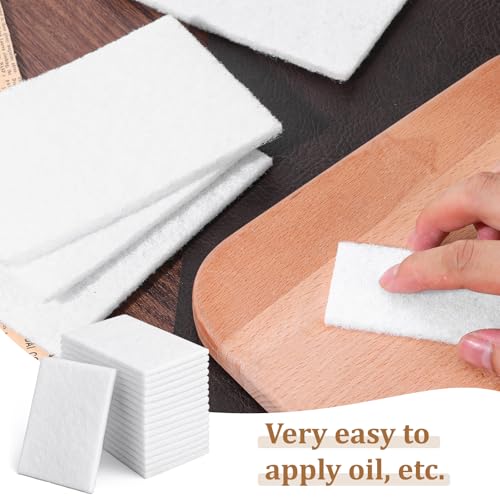 Image of 40 PCS White Non Woven Pads, Light Duty Scouring Pad, Abrasive Surface Scrubber, Non Scratch Scrubbing Pad, Multi Scouring Sponge for Home Workshop Cleaning Polishing(4 x 6 Inch)
