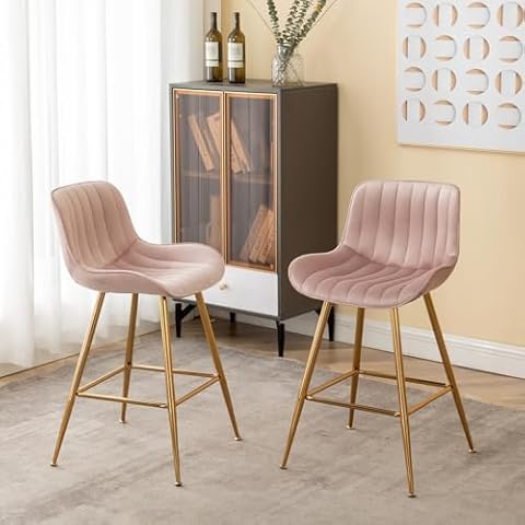 GBZB 24" Velvet Pink Bar Stools Cover