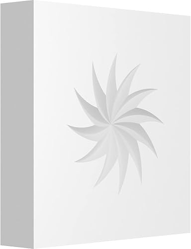 Ekena Millwork ROSP050X050X100SDG12 Roseta espiral estándar Sedgwick con borde cuadrado, 5 pulgadas de ancho x 5 pulgadas de alto x 1 "P