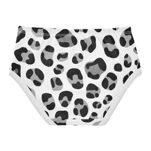 Leopard Print Black Grey White Little Girl Panties Girls Underwear Toddler Cotton Florals Kids Briefs Undies 2t2