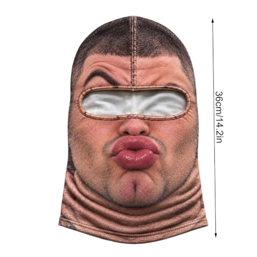 Funny Old Man Ski Mask Balaclava, Realistic Full Face Cover for Men Women - image 8