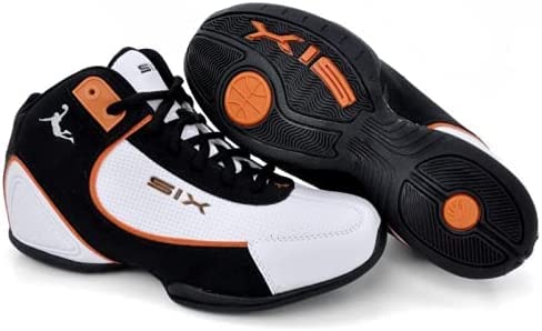Tênis Basquete Six Street Branco e Laranja (39)