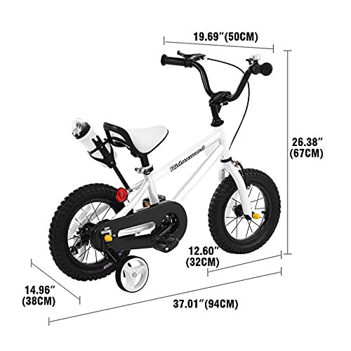 MuGuang 12" Kinderfahrrad Kid Balance Baby Studie Fahrradfahren Lernen Jungen Kinder Fahrrad Mädchen Fahrrad mit Trinkflasche für 3-6 Jahre – Bild 3