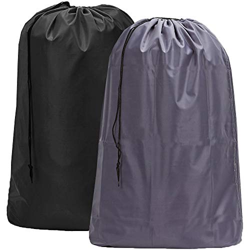 HOMEST 2 Pack Large Nylon Laundry Bag, Machine Washable Large Dirty Clothes Organizer