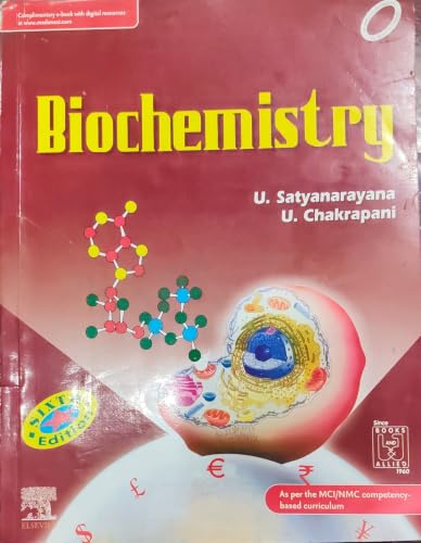 Image of Biochemistry 6th Edition by U. Satyanarayana biochemistry by satyanarayana, old and used book