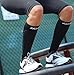 Mojo - Compression Socks for Women and Men 20-30mmHg Wide Calf - Big and Tall Graduated Support Stockings for Flying, Airplane, Travel Circulation - Black, 2X-Large - A602