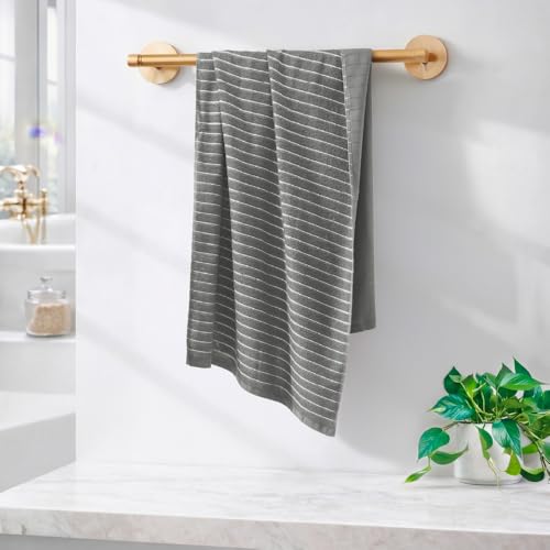 Image of Welspun 2-in-1 Towels for Bath Large Size | 100% Cotton Bath Towel | 250 GSM | High Absorbency & Quick Dry | Soft Feel | Bath Towel for Men & Women | 70 x 150 cm | Gunmetal Grey