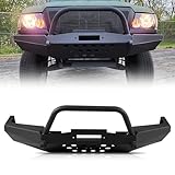 Full Width Front Bumper fit for Ford Ranger 1998-2011, w/Winch Plate Bull Bar D-Ring Mounts Powder Coated Black Heavy-duty Front Bumper Offroad