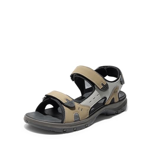 DREAM PAIRS Men’s Arch Support Hiking Sandals Sport Outdoor Athletic Comfortable Summer Beach Water Sandals,Size 10,Sand,DMUMST2502