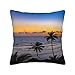 Funda de almohada con diseño de palmera de coco y playa, funda de cojín para sofá, dormitorio, funda de almohada decorativa de 45 x 45 cm