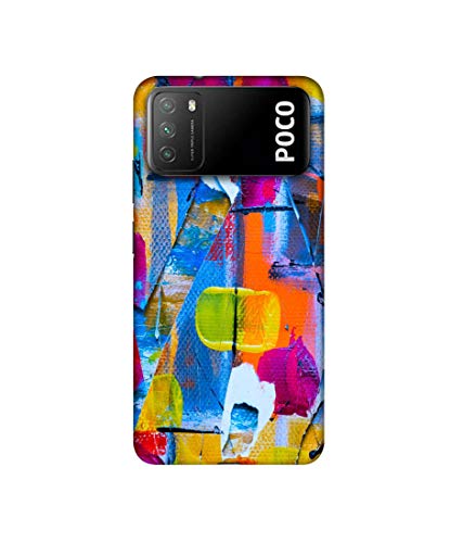 Image of Amazon Brand - Solimo Designer Multicolor Box Texture 3D Printed Hard Back Case Mobile Cover for Mi Poco M3