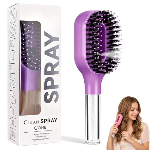 Image of KIMEE 100% Boar Bristle Hair Brush for Men Set. Hairbrush for Thin, Normal and Short Hair. Boar Bristle Brush and Wooden Comb for Men (SRAY COMB)