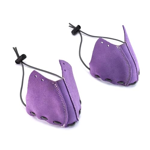 WIFA - Roller Skate Protective Caps - Leather Toe Caps, Guard Protectors w/Rubber Drawstring, Roller Skates, Derby - Lilac