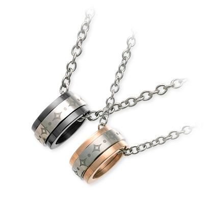 [フェフェ ファイテン] ペアネックレス ブラック FP-10-FP-12