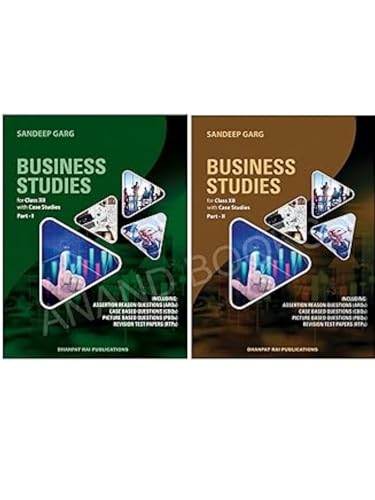Business Studies Class 12 Books with Case Studies, Part 1 and 2, ...