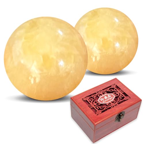 Hmsddan Marble Baoding Balls, Chinese Meditation Stress Relief Balls for