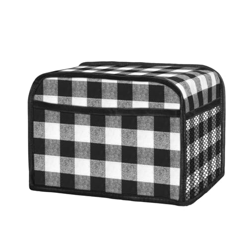 2 grille-pain | 29 x 18 x 19 cm – Protection d'empreintes digitales avec poches et sac de rangement | Poussière noire et blanche pour machine à pain | 2 grille-pain étanches | Accessoires de cuisine