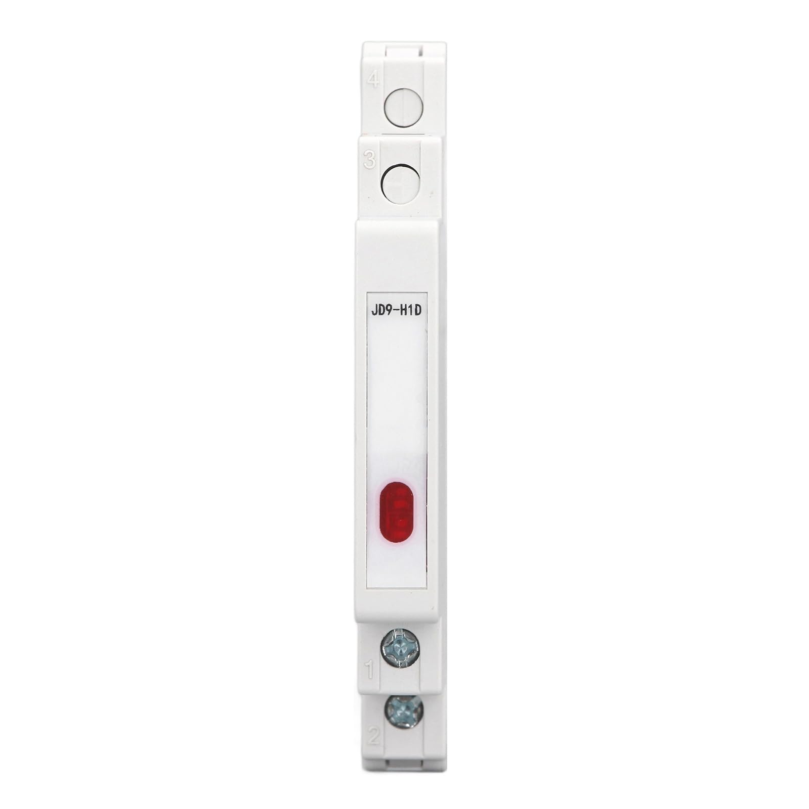 Jelquix Din Rail Indicator Light Compact LED AC DC for Telecommunications Electrical Lines Modular Mount (Red)