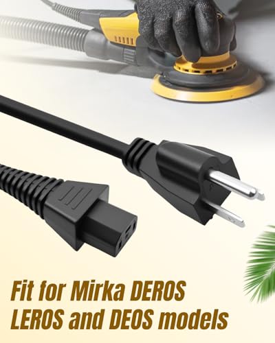 Câble d'alimentation pour ponceuse électrique Mirka DEOS LEROS DEROS 120V à isolation renforcée