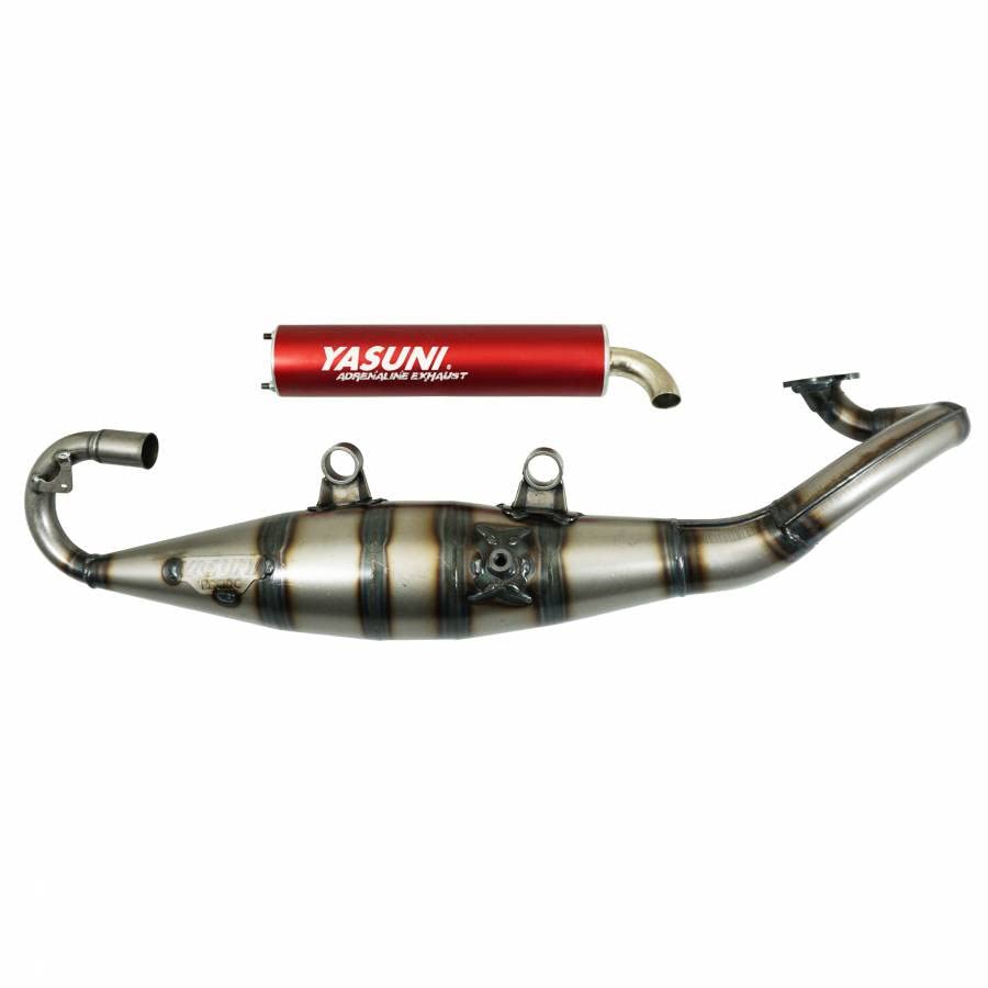YASUNI Scoot R für MBK 50 Nitro, Ovetto-Yamaha 50 Aerox, Neos-Malaguti 50 f12-aprilia 50 SR (Schalldämpfer Rot) - Tu902R