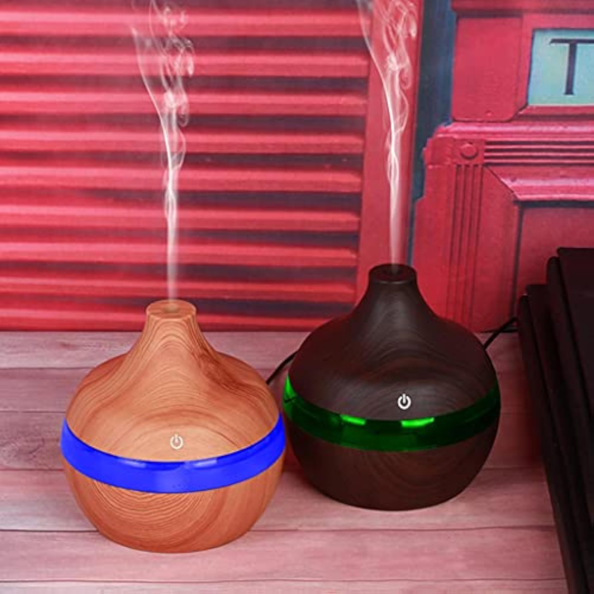 LOOM TREE Wood Grain USB LED Essential Diffuser