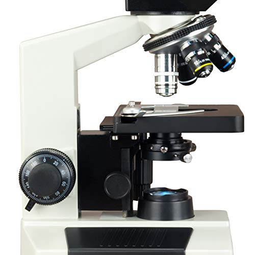 Image of OMAX M837ZL‑A191BOIL‑C180U3 Trinocular Compound Microscope 40X-2500X with Oil Immersion Objective, LED Illumination and USB 3.0 18MP Digital Camera
