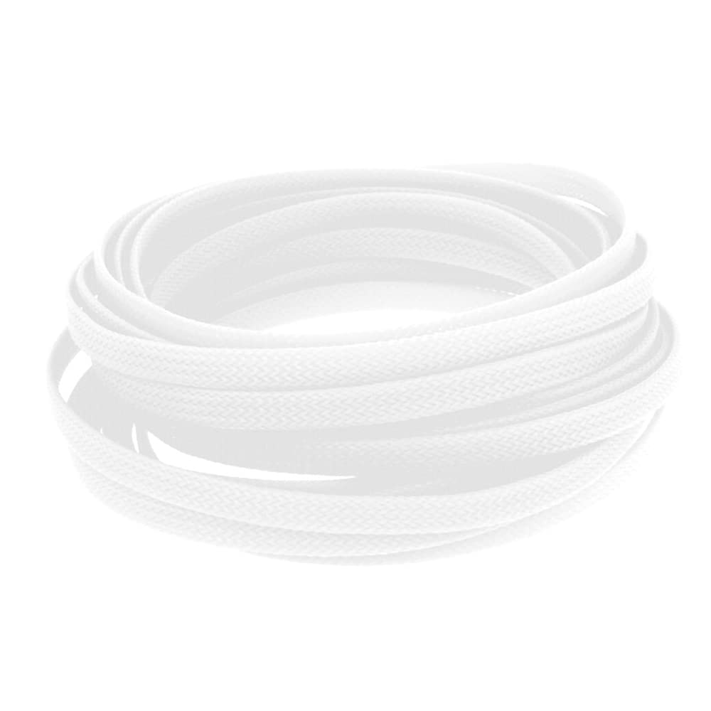 10mm Guaina Cavi PET Intrecciata Manicotto Espandibile per Fili Elettrici - Gestione dei Cavi Flessibile Ordinato Protettivo - Tubo Isolante Bianco 10 Metri