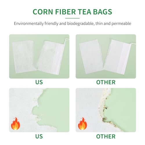 Cuopru Tea Filter Bags with Drawstring