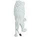 FUNSHOWCASE African Jungle Animals Male White Lion Toy Figure Realistic Plastic Figurine Height 3.1-inch