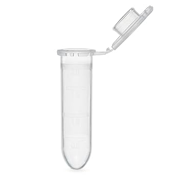 Globe Scientific 111572 Polypropylene Graduated Microcentrifuge Tube with Snap Cap, 2ml Capacity, Natural, RNase Free, DNase Free Pack of 500
