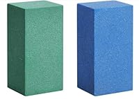 GIONAR 2 Stück Ski Schleifgummi-Snowboard Gummistein-Kantenbrechgummi-Ski Edge Grinding Rubber zum Entfernen von Rost und Graten（Blau 60er Körnung, Grün 120er Körnung）